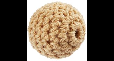 Gehaakte kraal voor speenketting 2pcs. x 20mm, Natuur