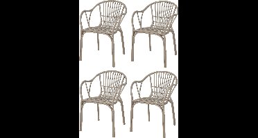 Relaxwonen - Tuinstoelen - Model Sander - Beige - Horeca kwaliteit - Extra stevig - 4 stuks