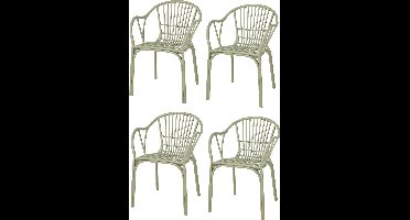 Relaxwonen - Tuinstoelen - Model Sander - Groen - Horeca kwaliteit - Extra stevig - 4 stuks