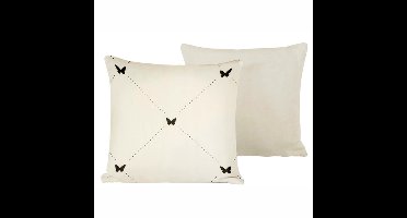 Sierkussenhoes De Witte Lietaer Butterflies Meteorit Off White (40 x 40 cm)