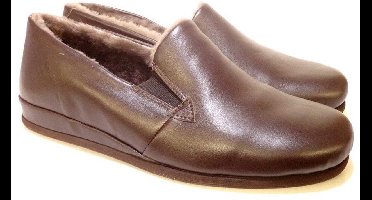 Rohde 6420-71 pantoffel leer met voering Bruin - Maat: 43