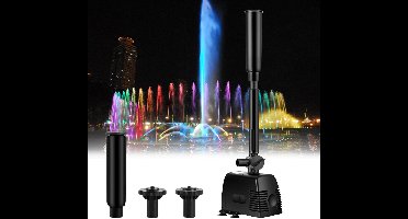 ApexArte® Solar Fontein - Led Verlichting - Vijververlichting - Zwart