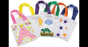 Draagtas | Wit | Katoen | 15 x 14 cm | 24 stuks