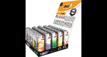 BIC J25 Mini - Aanstekers - Vuursteen Flint - Tray - Kindveilig - 50 Stuks - Voor feestdagen Kaarsen