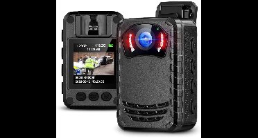 Bodycam - Action Cam - Spycam - Bewegingsdetectie - 180º Draaibare Lens - Bodycam Politie - Full HD - Zwart