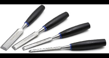 GEKO Houtbeitelset - Ergonomisch - Staal - 4 stuks - 6-24 mm