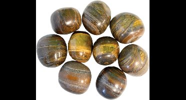Tijgerijzer trommelstenen 250 gr. (mt3)
