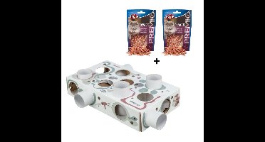 Combideal - 2x Premio Carpaccio Kattensnack+ Cat Activity Paws'n'treats Box Karton