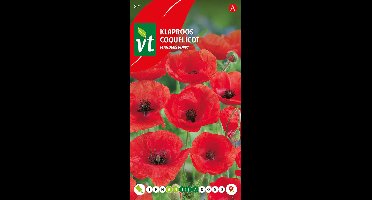 Papaver Rode Klaproos 'Flanders Poppy' Zaden - Klassieke Roodbloeiende Klaproos