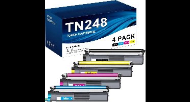 4-pack | Toner cartridge Geschikt Voor Brother TN-248 | Multipack van 4 stuks Geschikt voor Brother L3515CDW - L3520CDW - L3527CDW - L3555CDW - L3560CDW - L3215CW - L3220CW - L3240CDW - L8230CDW - L8240CDW - L3740CDW - L3760CDW - L8340CDW