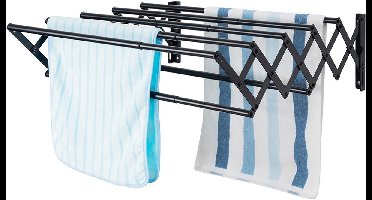 ApexArte® Wanddroogrek - Droogrek Inklapbaar - Wasrek - Droogtoren - Droogrekken - Zwart