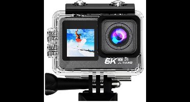 Lipa AT-M82TR 6K actioncamera IPS Wifi - Action camera waterdicht - Nachtvisie - Sony IMX sensor - 21 accessoires- 6K resolutie - Dual Screen - SD tot 256 GB - Remote -6K 30 FPS - EIS - +SD 16 GB - Alternatief GoPro