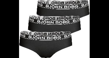 Björn Borg - Dames - Hipster Cheeky 3-Pack - Zwart - Maat XS