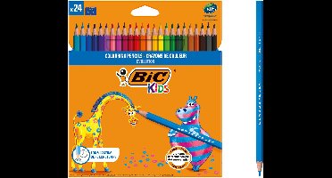 BIC Kids Evolution ECOlutions Kleurpotloden - Diverse Kleuren, Verpakking van 24