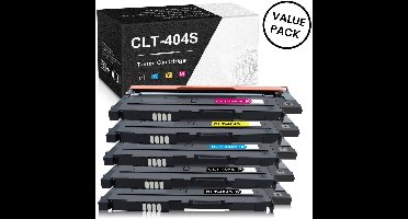 5-pack | Geschikt voor Samsung CLT-404S / CLT-P404 Toner cartridges - Geschikt voor Samsung Xpress SL-C430 - SL-C430W - SL-C480 - SL-C480W - SL-C480FW - P404C