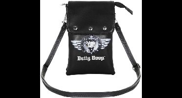 Karactermania - Betty Boop Motor Love - Mobiele Telefoon Schoudertas - Crosbody GSM Tas - Zwart