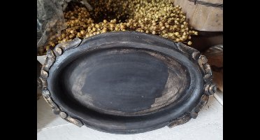 Onderbord zwart hout 30x18cm