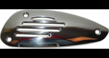 uitlaat hitteschild vespa LX 50 / vespa S / vespa LXV / piaggio Fly 4t 4v / primavera chroom origineel 8454655