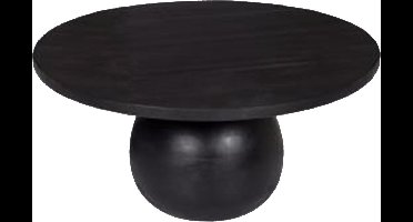 by Mooss - Tafel - Salontafel - Zwart - L - Ronde poot - Bol - Hout - Eyecatcher - Trendy