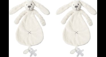 2 Happy Horse Richie Knuffeldoekjes - ivory - Baby cadeau - Kraamcadeau - Tuttle doekjes