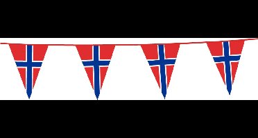 12x Vlaggenlijn Noorwegen 10 Meter - Voetbal EK WK Landen Land Feest Versiering Decoratie