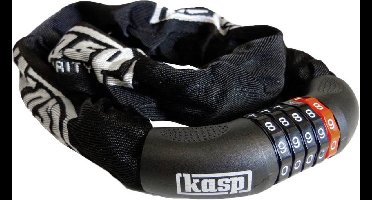 Kasp K470810D Kettingslot Zwart Cijferslot