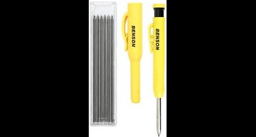 Benson Markeerpotlood met Houder - 6 Reserve Stiften - Inclusief Puntenslijper