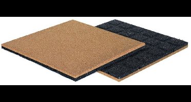 Rubber tegel 50 x 50 cm - 30 mm dik - UV-bestendig - Beige