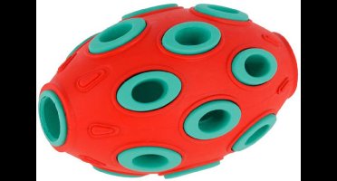 Kerbl Rugby ToyFastic, te vullen, rood/turkoois 13 cm