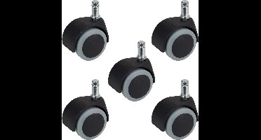 Dörner + Helmer meubelwielen, streeploos voor parket & laminaat, stille, robuuste dubbele wielen, Ø50mm, draagvermogen 40kg