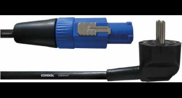 Cordial CFCA 1,5 SRC Stroom Aansluitkabel [1x Randaarde stekker - 1x PowerCon-stekker] 1.50 m Blauw