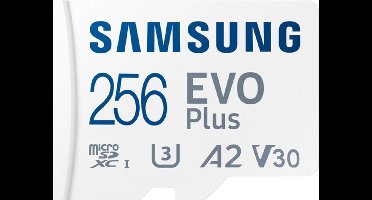 Samsung EVO Plus MicroSDXC Geheugenkaart - Inclusief SD Adapter - 130 MB/s - 256 GB