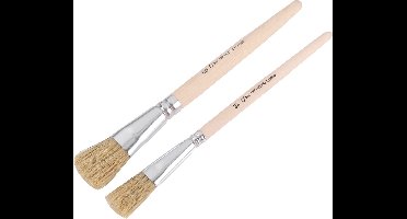 COPENHAGEN PRO RIJWIELPENSELEN SET, MT. 14-18, WIT CHINEES VARKENSHAAR, FSC ONGELAKTE HOUTEN STEEL 2 DELIG