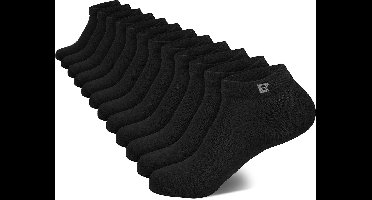 Pierre Cardin® - Heren Sneakersokken Katoen - Enkelsokken - Korte Sokken - Multi Pack - 12 Paar - Zwart - Maat 39-42