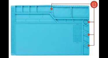 XXL Siliconen Soldeermat – Hittebestendig en Antislip Werkoppervlak (55 x 35cm)