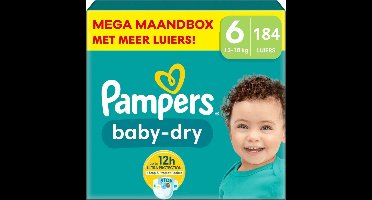 Pampers Baby Dry Maat 6 - 184 Luiers Maandbox