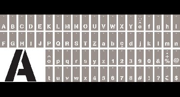 70 alfabet sjablonen - Artemio