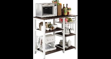 ApexArte® Keukenkast - Magnetronkast Keuken - Trolley op Wieltjes