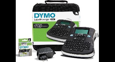 Draagbare DYMO LabelManager 210D-labelmakerkit | QWERTZ-toetsenbord | met zwart-witte D1-labels van 12 mm en een draagkoffer