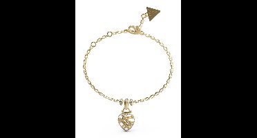 GUESS Armband Heart Cage Heart Bracelet Gold Goudkleurig