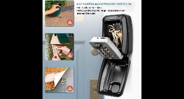 ApexArte® Sleutelkluisje met Code voor Buiten - Sleutelkast - Wandmontage - Zwart