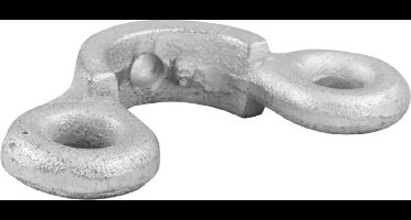 Topgear Tussenschothouder paardentrailer - 2 gaten - verzinkt - 28 mm diameter