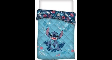 Disney Lilo & Stitch Sprei Flowers - Eenpersoons - 140 x 200 cm - Polyester