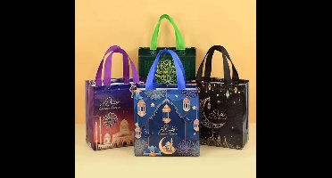 Younik - cadeau verpakking - stevig - herbruikbaar - 4 kleuren/set - Ramadan Kareem - Eid - giftbag