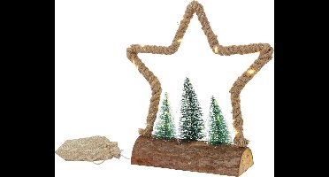 Decoratieve LED jute ster met LED verlichting