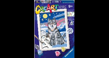 Ravensburger CreArt Wonderful Wolf Family - Schilderen op nummer voor kinderen