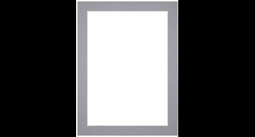 Passe-Partout Fotomaat 30x40 cm - Lijstmaat 36x48 cm - Grijs - Museumkarton - Fotolijst niet inbegrepen