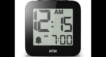 Braun BC25BP - Wekker - Digitaal - Sprekende Clock - Afgerond vierkant - Alarm - Snooze - Crescendo - LCD-Scherm - Licht - Zwart