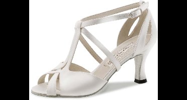 Werner Kern Francis Dansschoenen Dames Wit Satijn - Bruidsschoenen - Suede zool voor binnen - Bandjes over de wreef - Salsa, Latin, Bachata, Kizomba - Werner Kern Bridal - Wit - 42 2/3