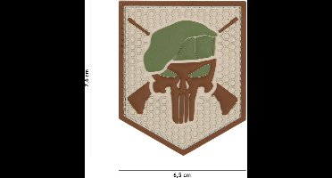 101 Inc Embleem 3D Pvc Commando Punisher Coyote  20010